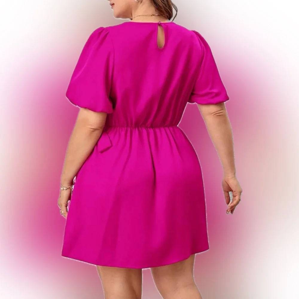 🩷 PLUS Mini Wrap Dress 🩷 - Picture 2 of 5